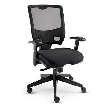Alera® Alera Epoch Series Fabric Mesh Multifunction Chair, Supports Up To 275 Lb, 17.63" To 22.44" Seat Height, Black freeshipping - TVN Wholesale
